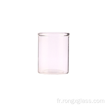 Bougeoir de bougies ronde en verre